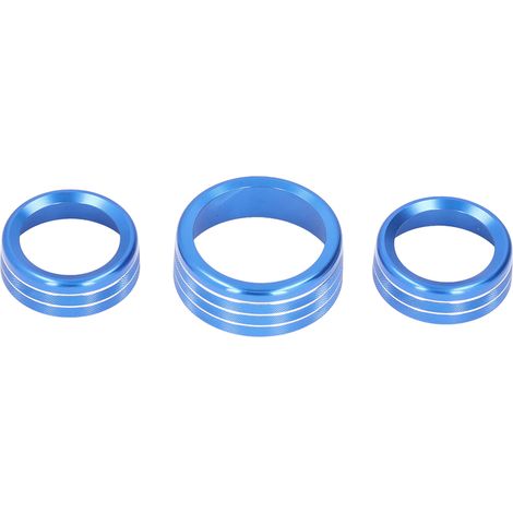Bouton de Commande de Climatisation CD Cache en Alliage d'Aluminium Remplacement pour Dodge Challenger Chrysler 2015‑2019 Bleu (1/5)