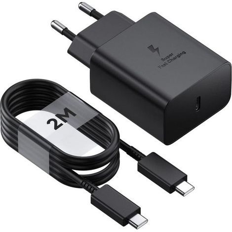 Chargeur ultra-rapide Samsung 45 W avec câble USB Type-C, compatible avec AVC (2 m) (1/5)