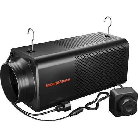 Spider Farmer 6" Inline Ventilator mit Carbon Filter Geschwindigkeitsregler Belüftung
