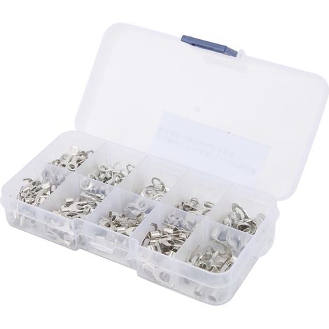 320 cosses annulaires en laiton de type U, multi-tailles, pour câbles électriques. Accessoires de sertissage OT/UT. (1/5)