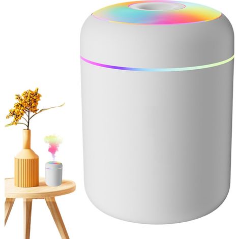 Humidificateur pour chambre - Humidificateur USB avec éclairage Format compact 180 ml - Convient pour chambre d'enfant, voiture, salon, bureau, maison, sous-sol et salle de bain (1/5)