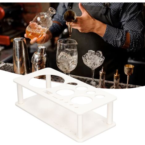 [Regal-Organisation] Barset [Halterung] Regal aus ABS, weiß, 7 Zubehörteile, für die Bar zu Hause (1/5)