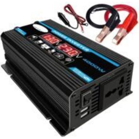 12V to 220V Pure Sine Wave Inverter 4000W Pure Sine Wave Power Supply Transformer with Remote Control & Dual AC Outlets for RV, Car, Truck (1/4)
