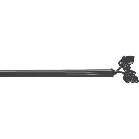 Tringle Déco Extensible "Feuillina" 60-80cm Anthracite