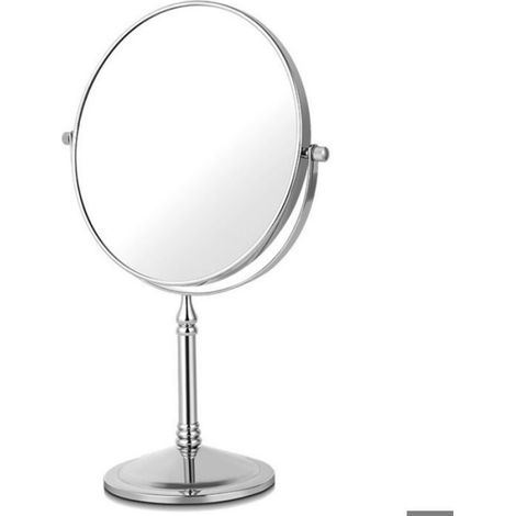 Miroir de maquillage grossissant 10x, loupe double face 1x et 10x avec support, loupe de table rotative à 360° (1/5)