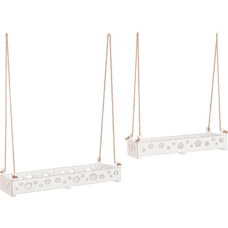 4x Set2 Vassoio Hilaris Rett Bianco Stella