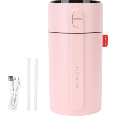 Pink Small Humidifier USB Double Spraying Smart Display Air Humidifier for Home Office