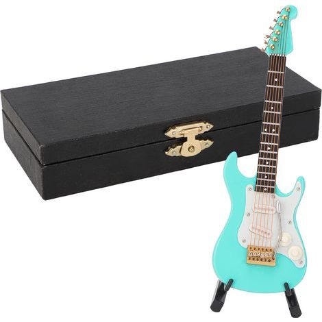 Mini Guitar Replica Miniature Guitar Musical Instrument Model Home Office DecorationS (1/5)