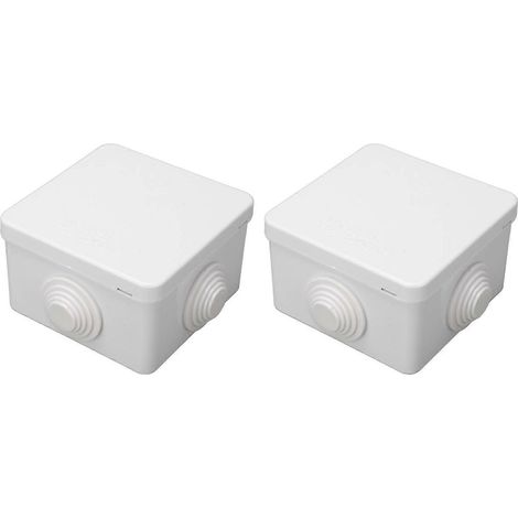 2 Stück Anschlussdose IP55 wasserdicht staubdicht ABS-Kunststoff Gehäuse für elektrische Projekte im Außenbereich mit R