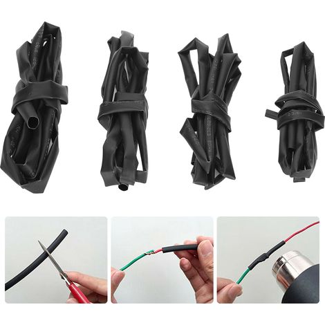 Kit de gaine thermorétractable, 4 tailles, 1 mètre chacune, 3-4-5-6 mm, en sachet, best-seller. (1/5)