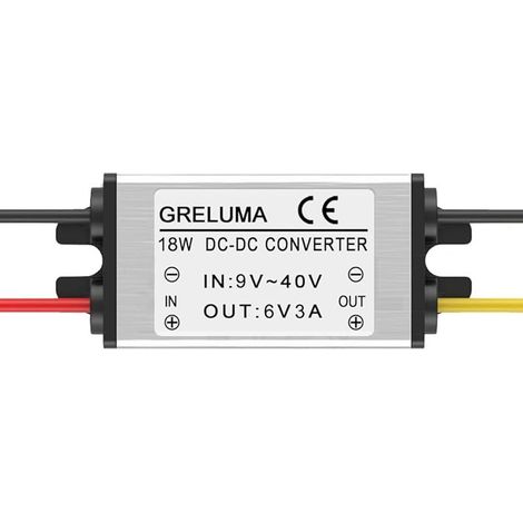 1 pièce DC 12V 24V à 6V 3A convertisseur de Tension abaisseur (entrées 9-40V),réducteur de Tension de régulateur de Puissance 18W pour système Solaire de Bateau de Camion de Voiture (1/5)