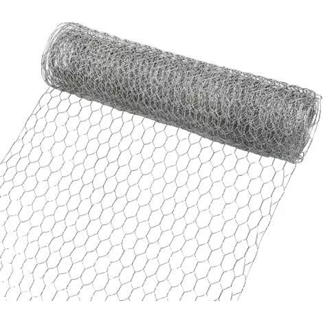 Grillage hexagonal galvanisé à poules 400 mm x 5 m pour les loisirs créatifs, le jardinage et la décoration intérieure (1/5)