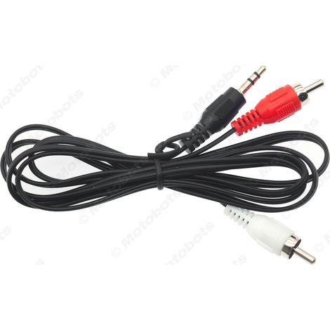 1.2-meter car audio cable/video cable, 3.5mm audio cable, 1-to-2 splitter (3.5mm to 2-channel RCA audio cable) (1/4)