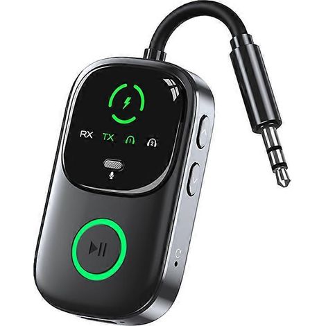 Émetteur-récepteur audio Bluetooth 5.4 RT/TX 2 en 1 pour TV, écouteurs, voiture, avion, adaptateur audio AUX jack 3,5 mm (1/5)