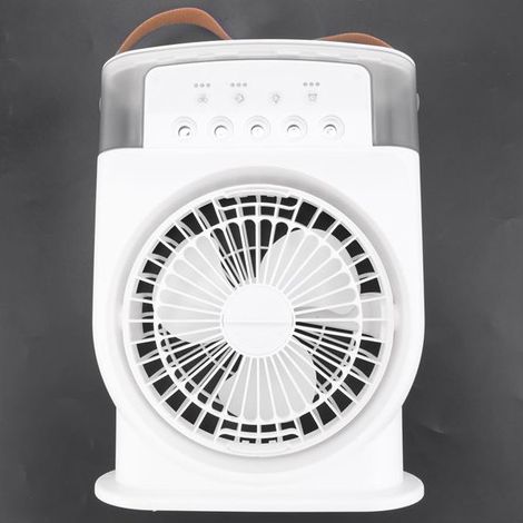 Ventilador nebulizador de 5 orificios, blanco, ABS, aire acondicionado multifuncional, para refrigeración en verano - KZQ (1/4)