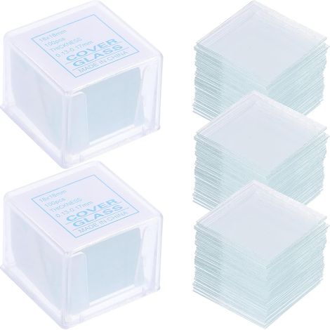500pièces Lames de Microscope et Lamelles Verre Transparent pour Préparation et Observation Biologique Compatible Microscopes Composés et Stéréo (1/5)