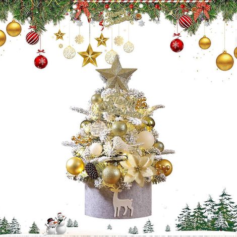 45 cm Miniatur-Weihnachtsbaum, Tischdekoration, Geschenk (Gold) (1/5)