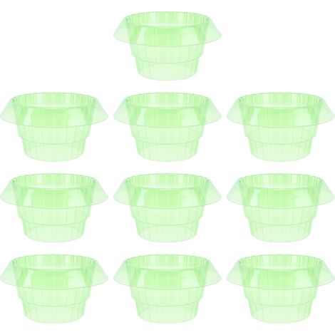 Cloches de jardin vertes en plastique, 10 pièces, couverture ronde pour plantes, dômes réutilisables pour l'humidité des graines, pour la maison, la cour et la serre (1/5)