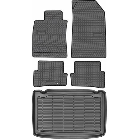 Set di tappetini in gomma per auto e tappetino per bagagliaio per Renault Clio III Hatchback dal 2005 al 2012 (1/5)