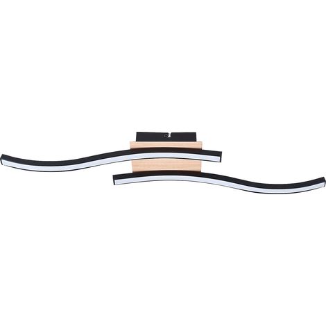 Plafonnier LED 12W noir mat 3000K Heimdall Rabalux (1/4)