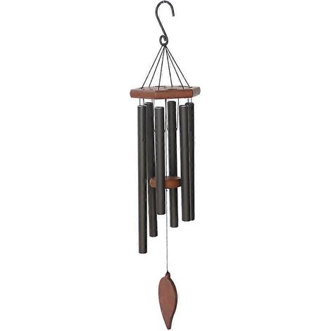 Carillon éolien d'extérieur, avec 5 tubes en aluminium, carillon éolien en bois pour commémorer (1/5)