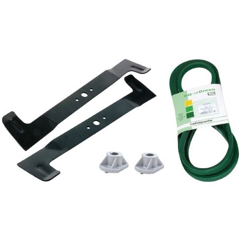 Austausch-Set TwinCut 92: Messer, Messerkupplung, Keilriemen 17-450