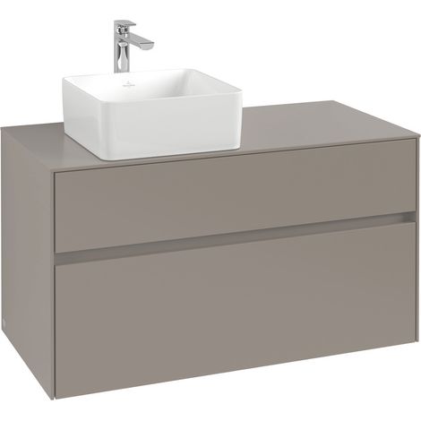 Villeroy & Boch Collaro Meuble sous-lavabo, 2 tiroirs, lavabo à (1/2)