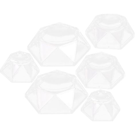de 6 supports en plastique pour boules de cristal rondes