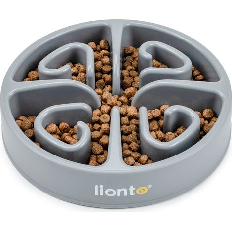 lionto Antischlingnapf, Hundenapf, Futternapf, rutschfest, 30 cm, hellgrau (1/5)