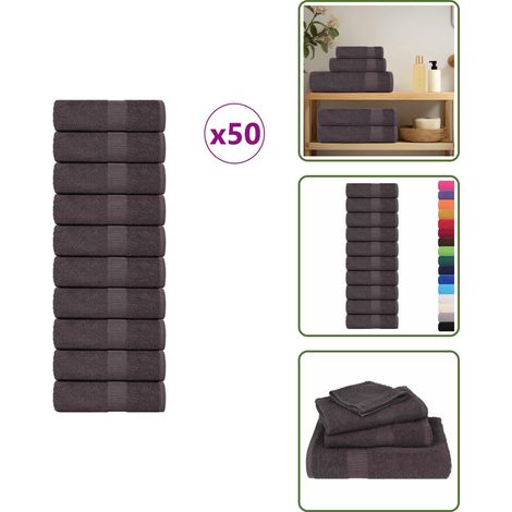 Seiftücher 50 Stk. Anthrazit 30x30 cm 360 g/m² 100% Baumwolle - Seiftuch - Seiftücher - Tuch - Tücher (1/5)
