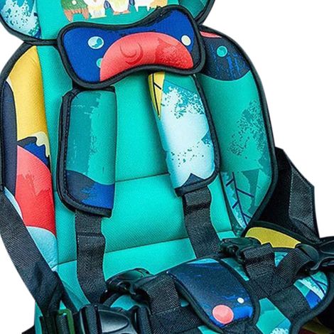 Siège bébé portable pour voiture, coussin de sécurité respirant, matelas d'assise pour enfants de moins de 12 ans, motif ciel étoilé et ours (1/4)