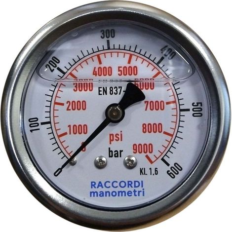 Manometro posteriore 600 bar MG3-63 filettatura 1/4" (1/5)