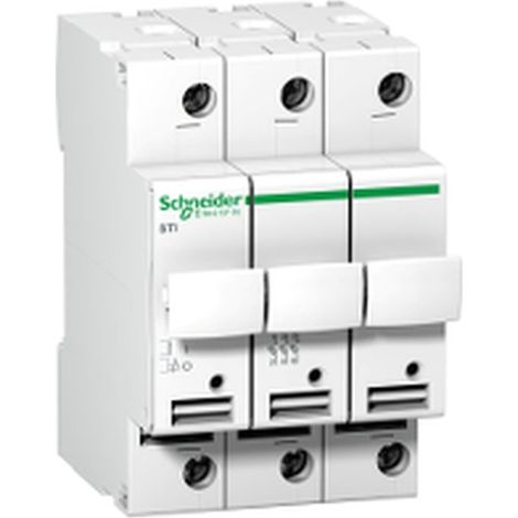 Seccionador portafusible STI 3P 400V 2-10A IP20 ajustable en clip para carril DIN