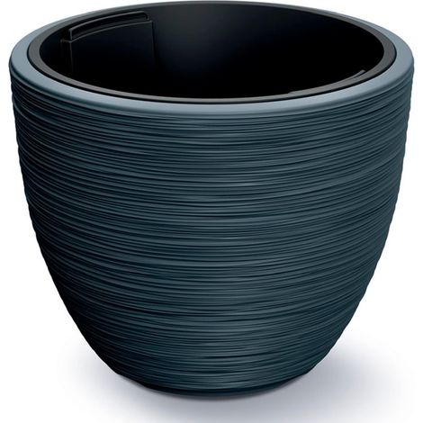Jardinière couleur anthracite, avec réservoir, 56,9 x 56,9 x 44,5 cm, capacité 92 L. (1/2)
