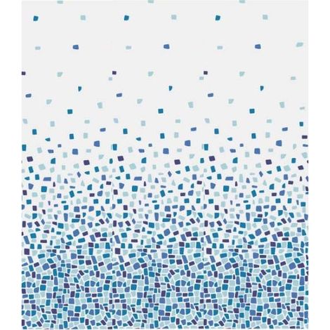 Tenda Doccia in Poliestere impermeabile 120X200 PIETRA BLU MAURER con ganci