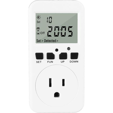 Prise de minuterie numérique, mise hors tension automatique, compte à rebours, prise électrique LCD (1/5)