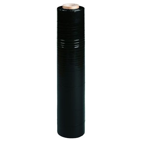 Film étirable manuel - Avec mandrin - 23 µ - Cast - 45 cm x 300 m - Noir - Lot de 6 - Maxiburo (1/2)