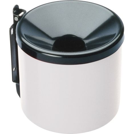 Posacenere da parete autoestinguente per interni ed esterni, bianco, diametro 9 cm