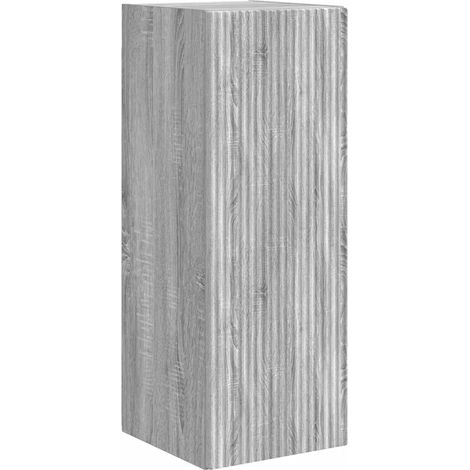 Mueble TV de pared moderno ahorrador de espacio almacenamiento 30 x 31 x 80 cm de madera contrachapada gris sonoma 020054979 (1/5)