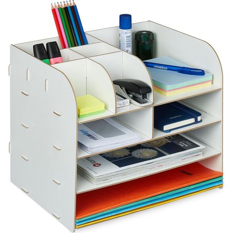 Organizador de escritorio con compartimento de almacenamiento