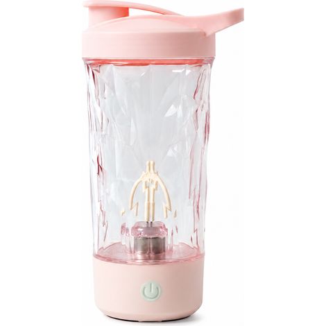 Blender Portable Électrique Rose, Gobelet à Smoothies et Jus, 8 Lames, Broyeur de Glace (1/5)