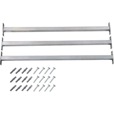 vidaXL Barre di Sicurezza per Finestra Regolabili 3 pz 710-1200 mm