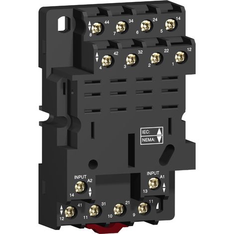 Base rele de potencia 4 NANC con diseño compacto y compatible con Schneider Electric