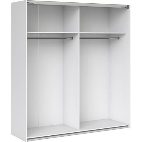 Guardarropa Grande Isabeau, Armario Dormitorio 2 Estantes, 59x200h cm Blanco