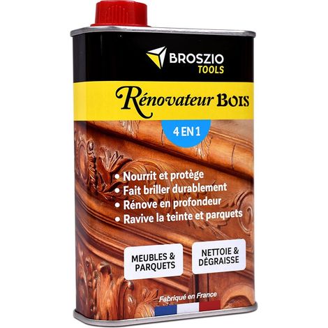 Rénovateur bois 4 en 1 – Nourrit et protège – Ravive teinte d'origine – Protection UV – 500 ml pour intérieur et extérieur – Passat