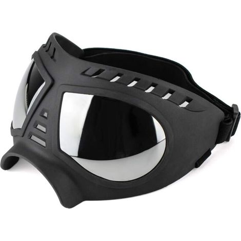 Lunettes pour Chien Lunettes pour Animaux de Compagnie, Lunettes pour Moyen Grand Chien de Anti-UV Imperméable et Coupe-Vent - Noir-Fei Yu (1/5)