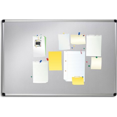 Tableau Argent Tableau adapté pour aimants Memo-Board 60 x 45 cm (1/4)