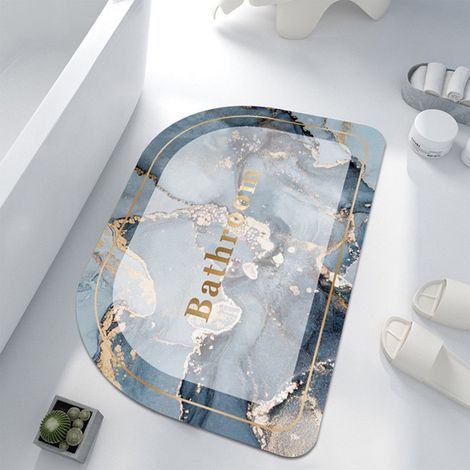 Tapis De Sol En Terre Diatomée - 40 X 60 Cm - Anti-dérapant - Absorbant Rapide - Pour Salle De Bain Toilette Et Entrée - 1 Pièce (1/5)