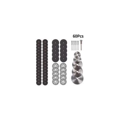 Disques diamant mini de coupe 60 pièces – pour bois, verre, plastique, métal et pierre – diamètre 22 mm, acier HSS (1/5)