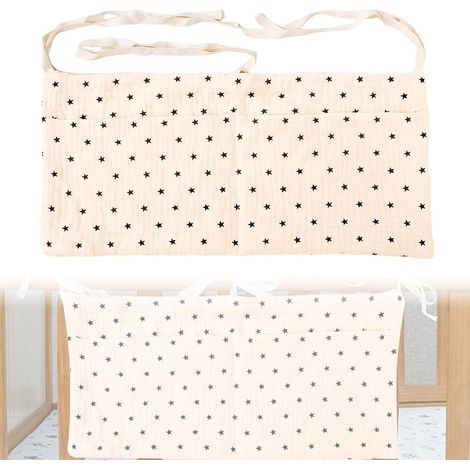 Pochette Lit Bebe Organisateur De Lit De Bébé À Suspendre Sac De Rangement Réglable À Suspendre Motif De Étoile (1/5)